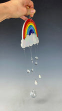 Load image into Gallery viewer, Handmade Porcelain Sun-catcher with MOP Luster