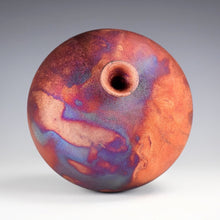 Load image into Gallery viewer, Wheel Thrown Ceramic Raku Vase Fine Art by Galaxy Clay