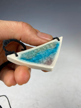 Load image into Gallery viewer, Ceramic Hand Carved Porcelain Necklace filled with Glass Frit by Galaxy Clay