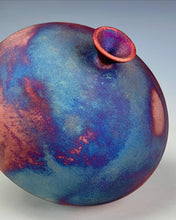Load image into Gallery viewer, Wheel Thrown Raku Vase by Galaxy Clay Fine Art