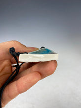 Load image into Gallery viewer, Ceramic Hand Carved Porcelain Necklace filled with Glass Frit by Galaxy Clay
