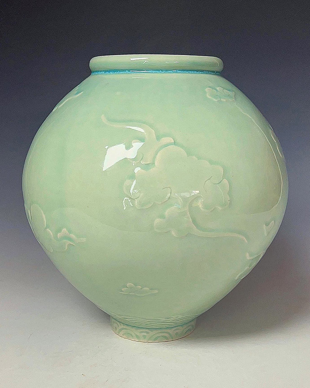 Korean Traditional Wheel Thrown Moon Jar by Galaxy Clay Fine Art