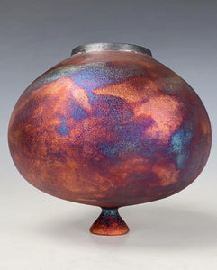 Ceramic Raku Vase Fine Art by Galaxy Clay