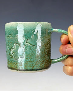 Wheel thrown and hand crafted mug #3