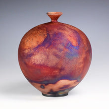 Load image into Gallery viewer, Handmade Ceramic Raku Vase Fine Art by Galaxy Clay