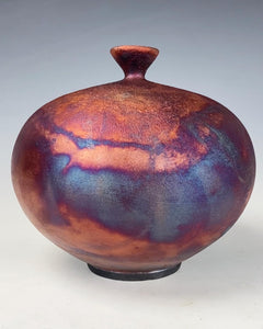 Ceramic Raku Vase Fine Art by Galaxy Clay