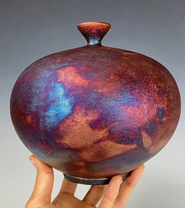 Ceramic Raku Vase Fine Art by Galaxy Clay