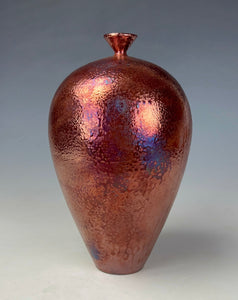Wheel Thrown Ceramic Raku Vase Fine Art by Galaxy Cla