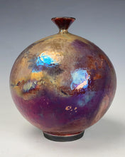Load image into Gallery viewer, Ceramic Wheel thrown Raku Vase