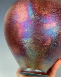 Wheel Thrown Raku Galaxy Urn
