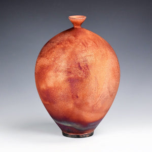 Wheel Thrown Ceramic Raku Vase Fine Art by Galaxy Clay