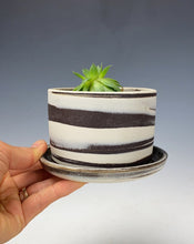 Load image into Gallery viewer, Wheel thrown marbled Planter #31