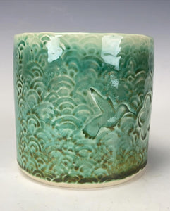 Wheel thrown and hand crafted mug #3