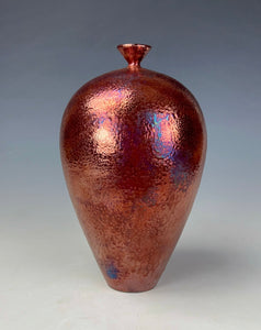 Wheel Thrown Ceramic Raku Vase Fine Art by Galaxy Cla
