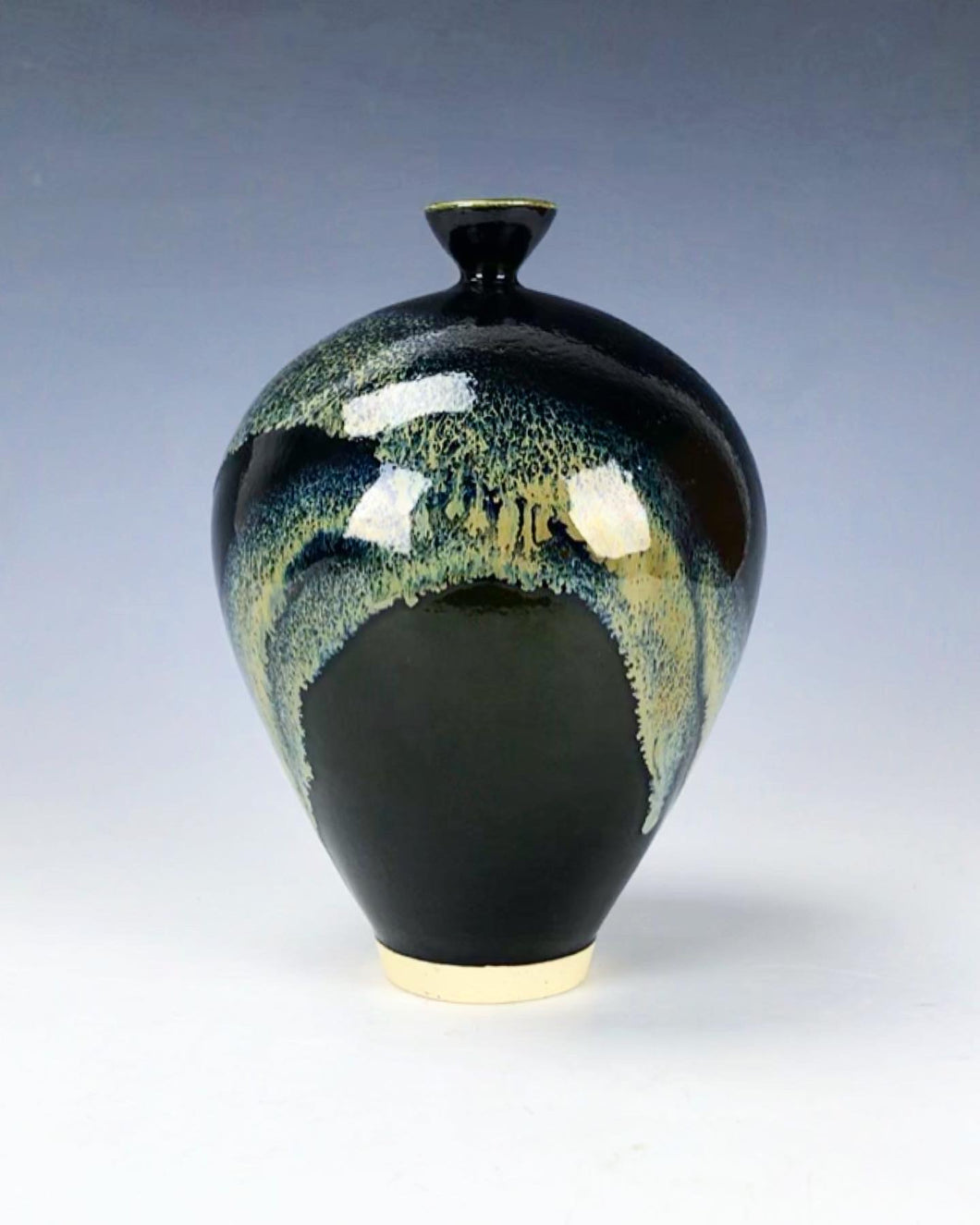 Elegant Ceramic Wheel thrown Vase by Galaxy Clay Fine Art