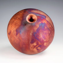 Load image into Gallery viewer, Wheel Thrown Ceramic Raku Vase Fine Art by Galaxy Clay