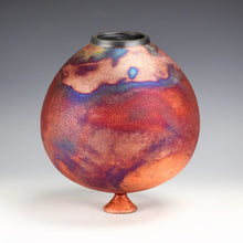 Load image into Gallery viewer, Handmade Ceramic Raku Vase Fine Art by Galaxy Clay