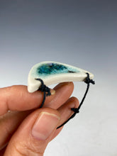 Load image into Gallery viewer, Ceramic Hand Carved Porcelain Necklace filled with Glass Frit by Galaxy Clay
