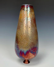 Load image into Gallery viewer, Wheel Thrown Ceramic Raku Vase Fine Art by Galaxy Clay