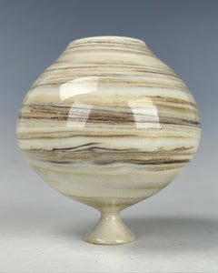 Wheel Thrown Ceramic Marbled Vase by Galaxy Clay Fine Art