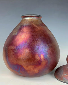 Wheel Thrown Raku Galaxy Urn