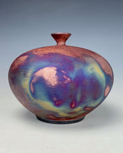 Load image into Gallery viewer, Wheel Thrown Ceramic Raku Vase Find Art by Galaxy Clay