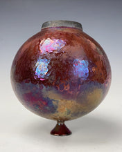 Load image into Gallery viewer, Ceramic Wheel thrown Raku Vase