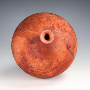 Wheel Thrown Ceramic Raku Vase Fine Art by Galaxy Clay
