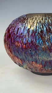 Wheel Thrown Ceramic Raku Vase Fine Art by Galaxy Cla