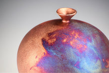 Load image into Gallery viewer, Wheel Thrown Ceramic Raku Vase Fine Art by Galaxy Clay