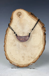 Ceramic Hand Carved Porcelain Necklace filled with Glass Frit by Galaxy Cla