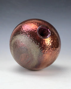 Ceramic Wheel thrown Raku Vase