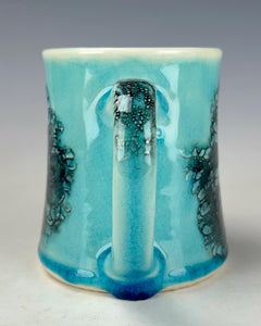 Wheel Thrown and Hand Decorative Porcelain Mug