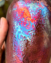 Load image into Gallery viewer, Wheel Thrown Ceramic Raku Vase Fine Art by Galaxy Clay