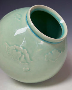 Korean Traditional Wheel Thrown Moon Jar by Galaxy Clay Fine Art